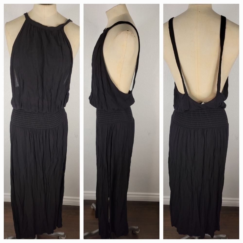 Stillwater Maxi Dress Sz M Open Back Side Slit Sleeveless
